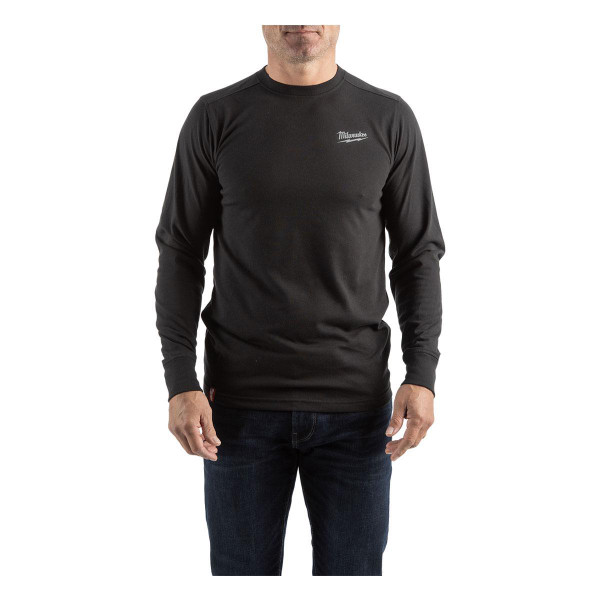 Milwaukee 4932492987 HT LS BL Hybrid T-Shirt Long Sleeve Black (XXL)