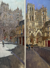 393 - Cathedrale Amiens - Matin et Apres-midi (Diptych)