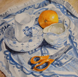 453 - Blue, White and Orange