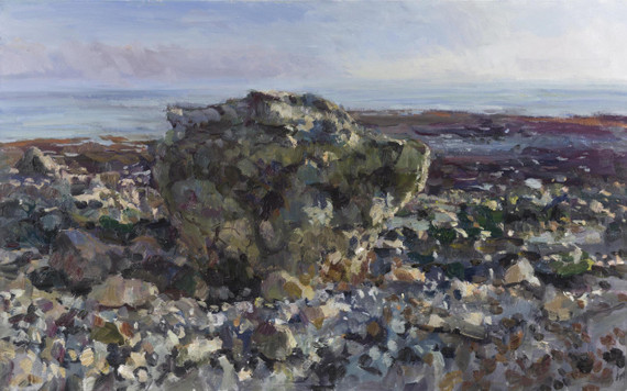 032 - Rock in Spring, Evening Sunlight
