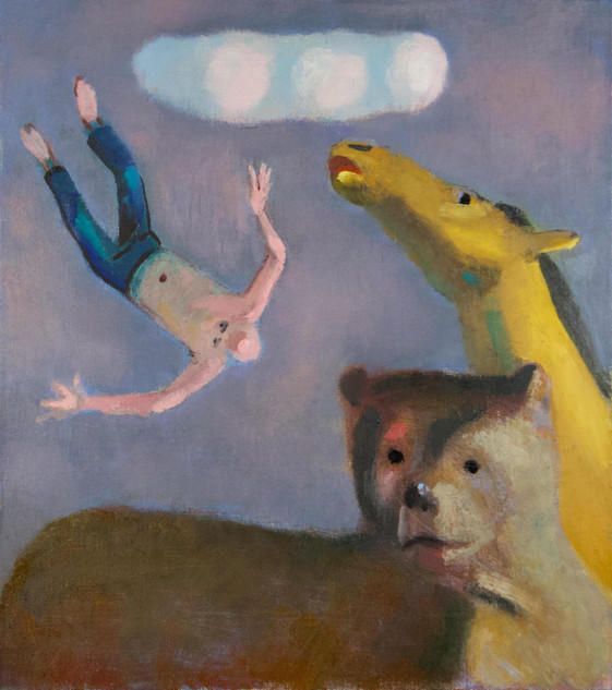 370 - Falling Man with Bear and Horse V2