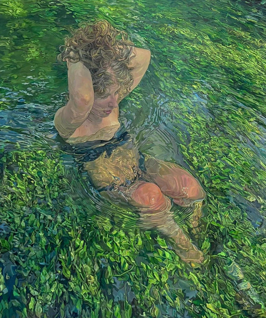 191 - Bather in Bedwyn Brook