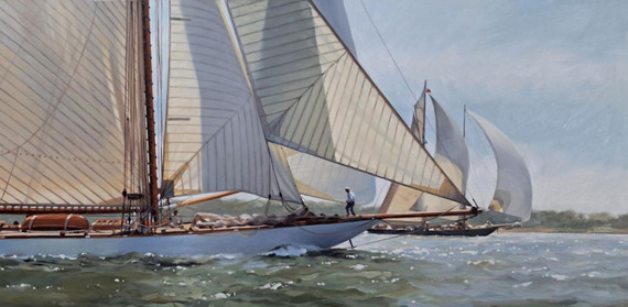 376 - Mariquita and Mariette racing in the Solent