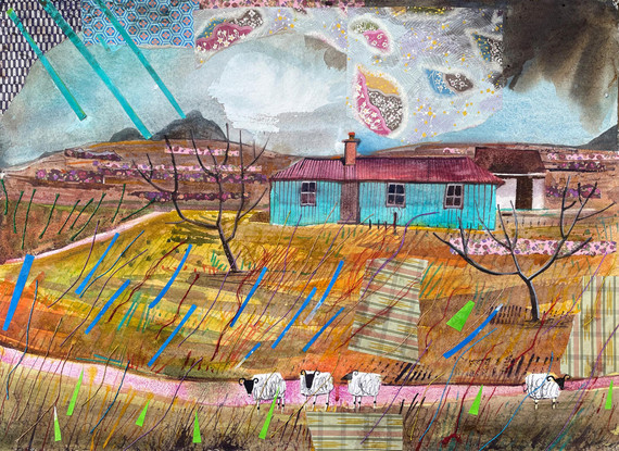 386 - Highland Hut in Stormy Weather