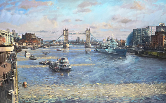 169 - Evening Sun, from London Bridge