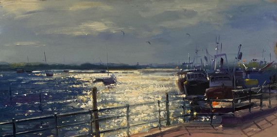 334 - Evening Boats at Leigh-on-Sea