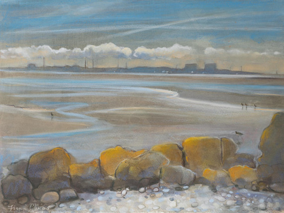 045 - View to Heysham with wading birds