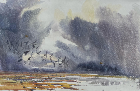 362 - November storm over Islay, with Stoat footprints