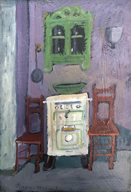 010 - Aunt Mary's Oven 1935, Violet Background