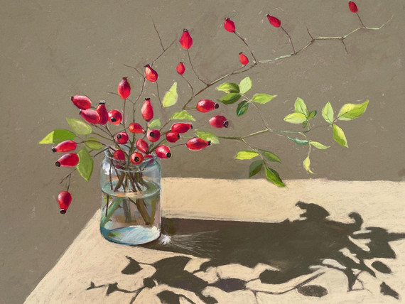 191 - Rose Hips in Morning Sunlight