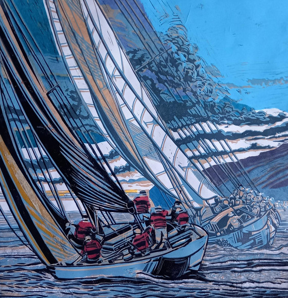 403 - Racing towards Moorings at Sunset