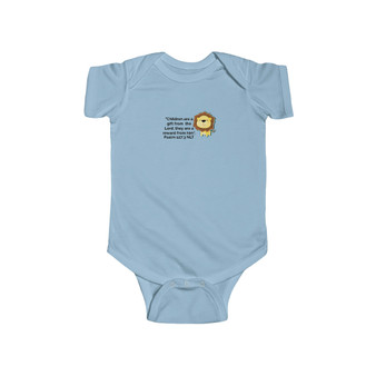 "Children Are A Gift From God" Infant Fine Jersey Bodysuit-Lion