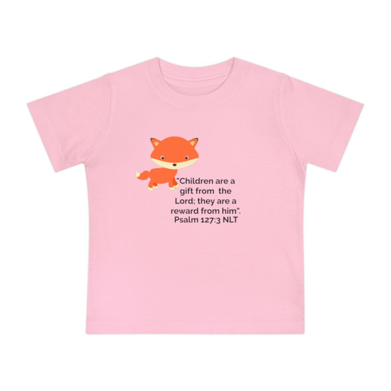 "Children Are A Gift From God" Baby Short Sleeve T-Shirt-Fox