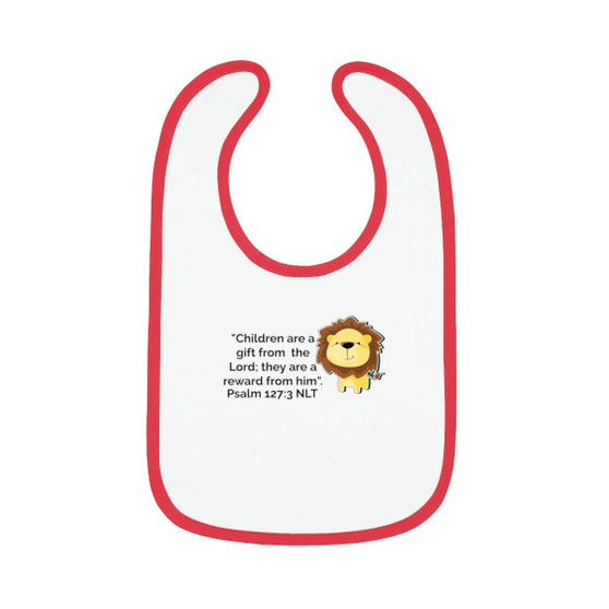 "Children Are A Gift From God" Baby Jersey Bib-Lion