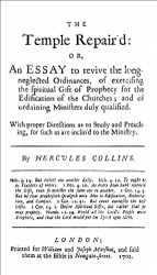 Hercules Collins (ca.1647-1702) is the 14th essay in British Particular Baptists, Volume 1 Revised