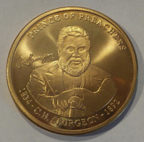 Bronze Spurgeon coin front