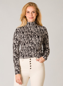 Yest Mock Neck Knit Top