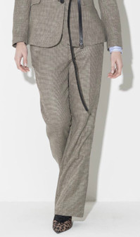 B.yu Italy Mini Check Wide Leg Trousers B.yu Italy Mini Check Wide Leg Trousers
