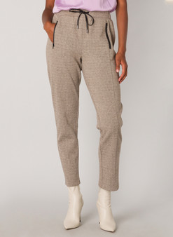 Yest Knit Pants with Herringbone Texture