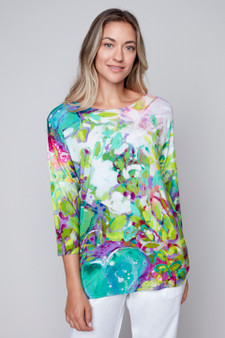 Claire Desjardins Abstract Print Tee Shirt