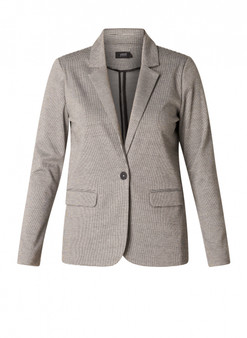 Yest Mini Houndstooth Knit Jacket in Black