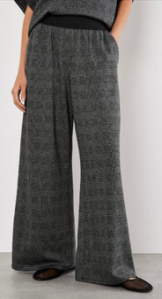Apricot UK Glen Plaid Wide Leg Knit Pants