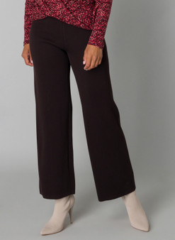Yest Knit Wide Leg Pants in Deep Brown