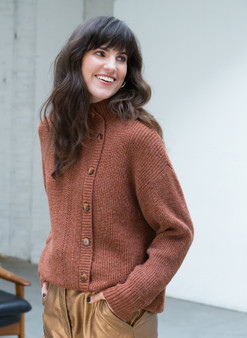 Yest Cardigan Sweater in Cinnamon 