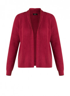 Yest Shawl Collar Cardigan in Merlot