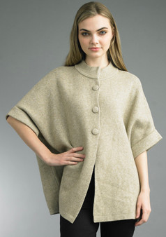 Tempo Paris Half Sleeve Sweater Jacket in Taupe