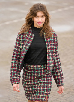 Yest Bomber Jacket in Metallic Tweed