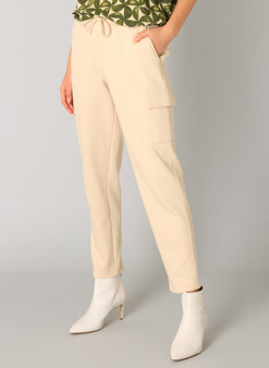 Yest Drawstring Cargo Knit Pants in Ivory