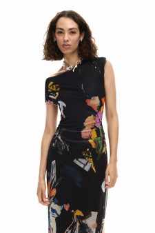 Desigual Midi Collage Dress
