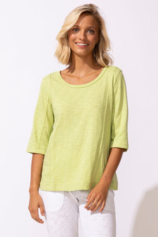 Escape by Habitat Cotton Elbow Tee in Kiwi