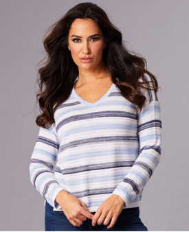 Angel Textured Knit V-Neck Sweater