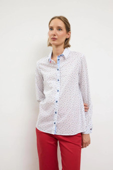Tinta 100% Cotton Shirt with Mini Sailboat Print