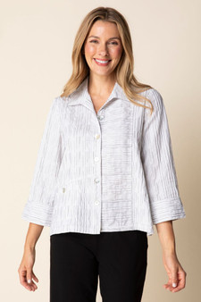 Habitat Textured Stripe Shirt in White