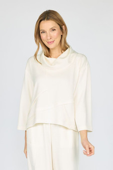 Olivia by Habitat Scuba Fabric Cowl in Winter White