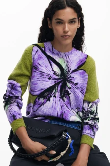 Desigual Abstract Floral Sweater
