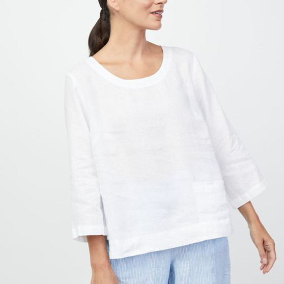 LIV by Habitat Linen Shirt in White with Pocket