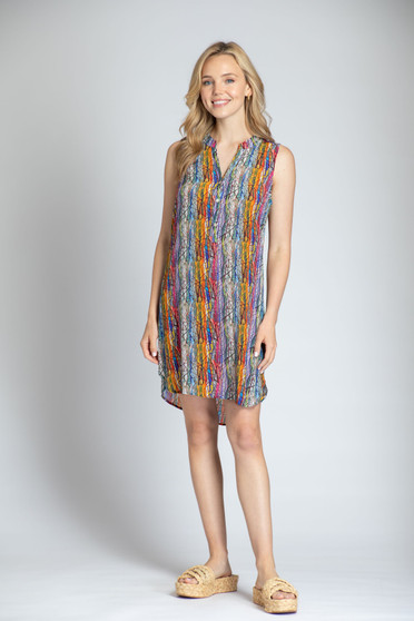 APNY Sleeveless Dress in Abstract  Print