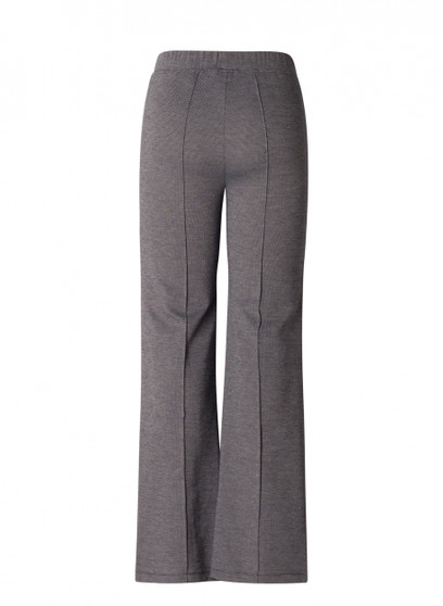 Yest Wide Leg Knit Pant with Front Seams in Navy Melange