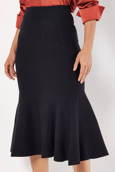Apricot UK Sweater Knit Skirt in Black
