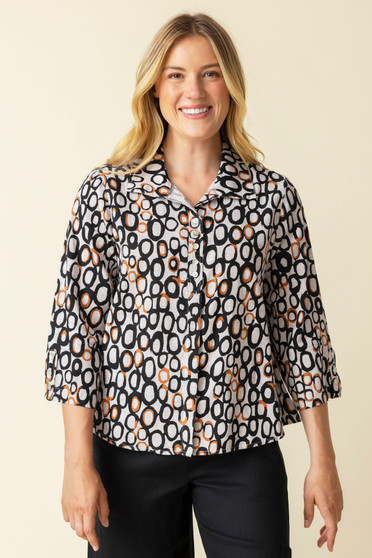 Habitat Shirt Jacket in Mid Century Modern Print