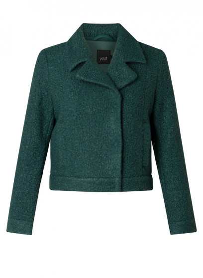 Yest Boucle Jacket in Hunter Green