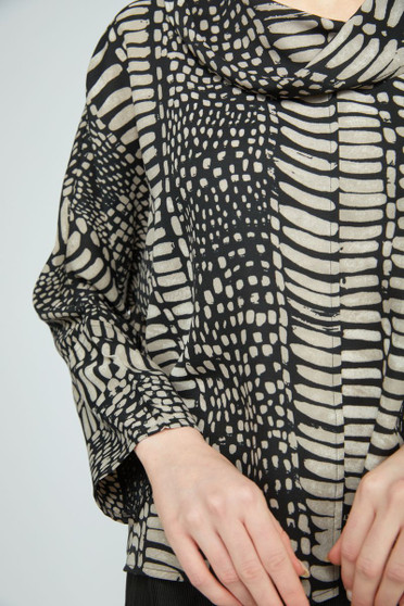 Olivia by Habitat Crepe Stones New City Cowl Pullover