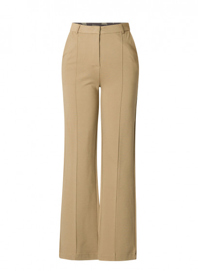 Yest Knit Pants with Seams in khaki