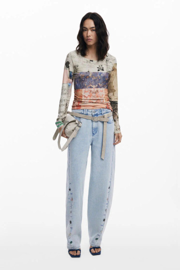 Desigual Long Sleeve Knit Top 