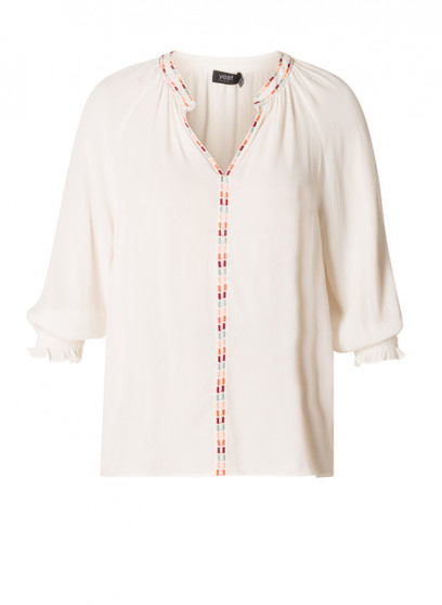 Yest 3/4 Sleeve Blouse with Embroidery