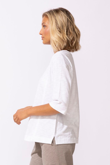 Escape by Habitat Cotton Elbow Tee in White